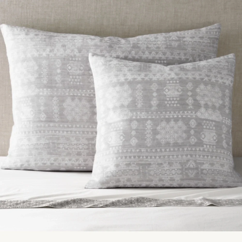 ✅NEW! LINEN GOA QUEEN LOUNGER SHAM in FOG